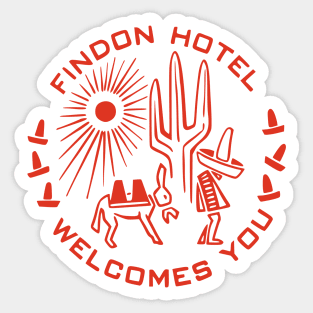 Vintage Travel Matchbook Findon Hotel Welcomes You Vintage Matchbook TexMex Arizona New Mexico Retro Southwest Burro Cactus Sombrero Sticker
